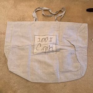 NWOT 100% Capri Canvas Tote Shopping Bag